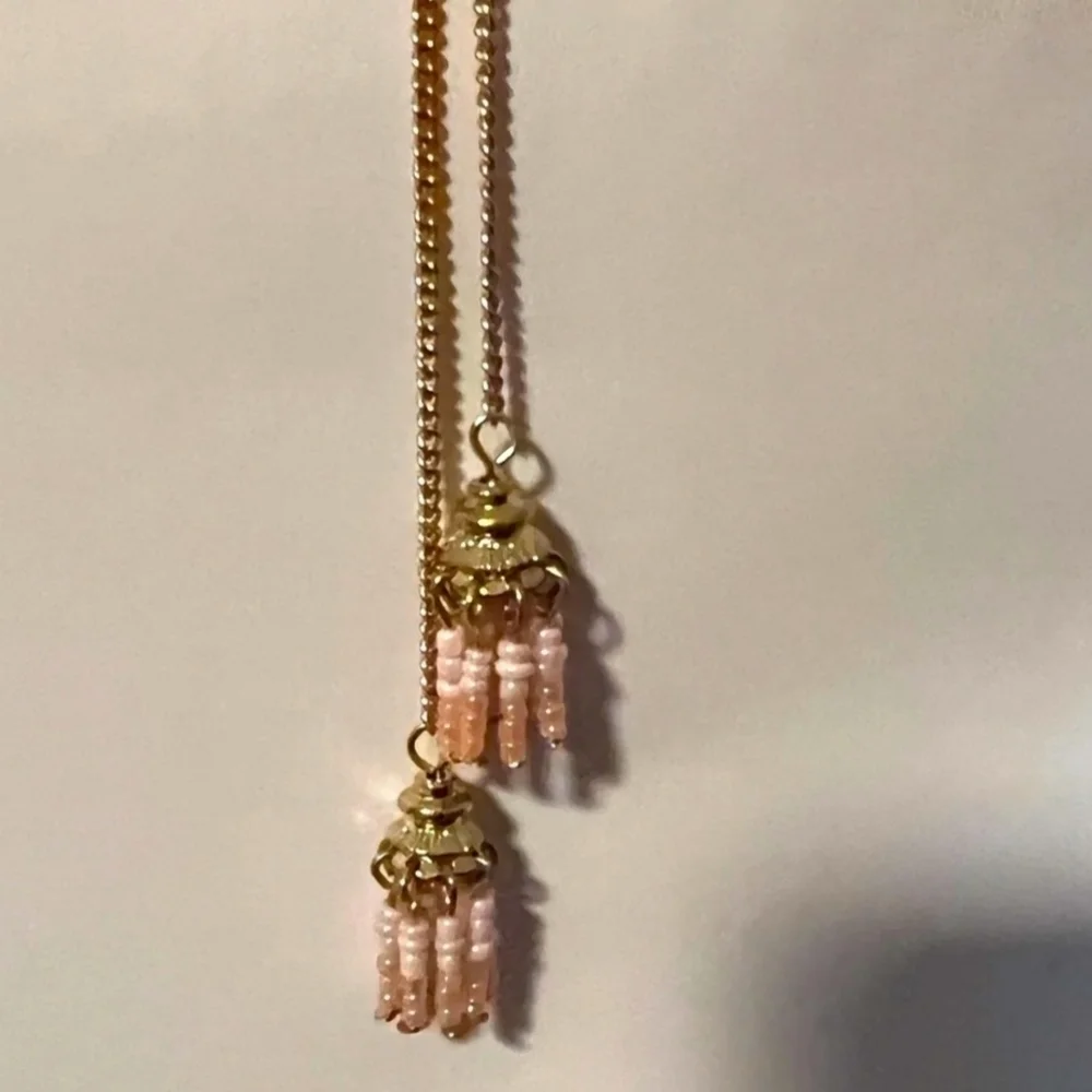 Mia Studio Boho Light Pink Gemstone & Beaded Necklace & Earring Matching Set